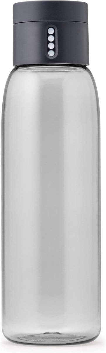 Joseph Joseph Dot Hydration Waterfles - Incl. Afleesfunctie - 600ml - Grijs