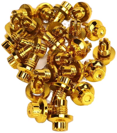 Dailygoods- Klinknagels 25 Stks - Velgklinknagels Goud - ABS Materiaal - Duurzaam - Slijtvast - Hoge Temperatuur Bestendig - Velgmoeren