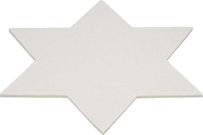 Daff - Onderzetter - Vilt Ster - 15 cm - Off White - Merinowol