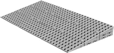 Drempelhulp Binnen - 5,6 tot 7,2 cm (H) x 112,5 cm (B) - Verstelbare Oprijplaat / Drempelplaat - Oprijhelling - 3 laags