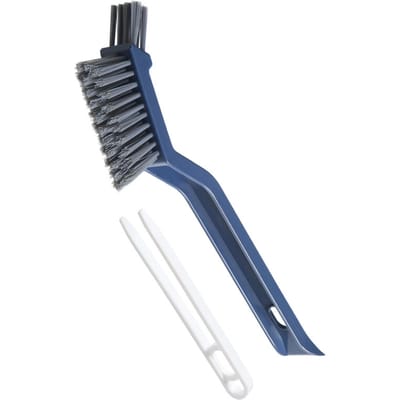 Brosse de nettoyage des crevasses en plastique à poils durs, brosse de nettoyage multifonctionnelle pour joints et coins morts gray