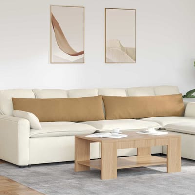vidaXL - Zitkussens - 2 - pcs - Bruin - 145 - x - 40 - cm - Corduroy - stof
