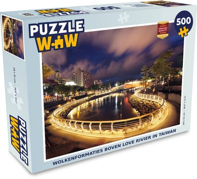 Puzzel Wolkenformaties boven Love Rivier in Taiwan - Legpuzzel - Puzzel 500 stukjes