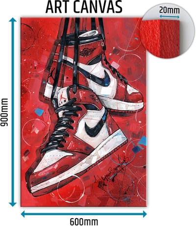 Sneaker canvas retro Chicago 60x90 cm