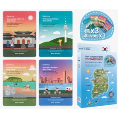 Trip to KOREA Mask 12 COMBO PACK blue