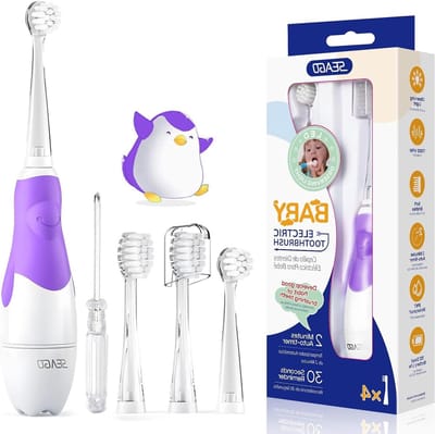 Elektrische Kinder Tandenborstel - Baby Mondverzorging - Dagelijkse Mondhygiëne - Met LED Licht - 7 x 2 x 2 cm