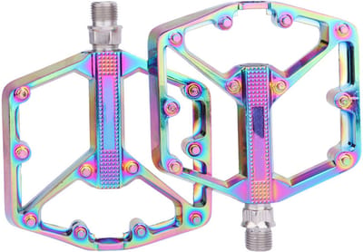 Fietspedalen - Aluminium - Ultralichte Antislip Fietspedalen - Trappers Fiets - Flat Pedals - Fietspedalen Racefiets - Fietscomponenten En -Onderdelen - Pedalen - Geschikt Voor Mtb E-Bike Stadsfiets - Kleurrijk