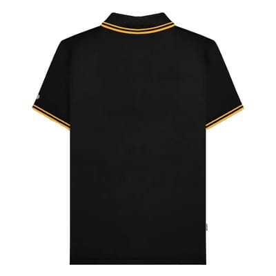 Lambretta Heren SS25 Twin Tip Poloshirt (Zwart/Goud)