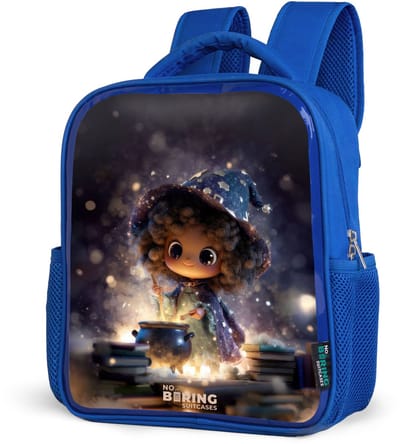 NoBoringSuitcases.com® - Rugzak blauw - Schooltas jongens - Magische Nacht vol Toverkunst - Kinder rugtas jongen - Boekentas kind - Kinderrugzak voor school - Schoolrugzak