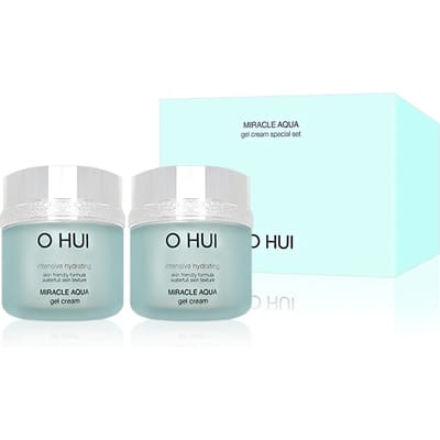 O HUI Miracle Aqua Gel Crème Set 50ml+50ml + WILLEKEURIG GESCHENK white