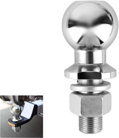 Allecto Plus - Aanhangerkoppelingskogel 50 mm voor tractor - 35 ton trekvermogen - Ø25 mm bevestigingsbouten - rechte akkerrail - schroef kogelkop - koppelingsbal voor akkerrail.