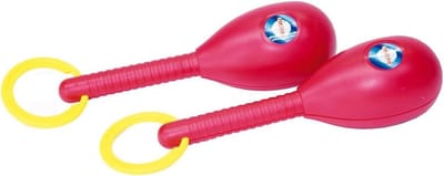 Bontempi Maracas - Muziekshakers Rood - Muziek Maken - Hoge Kwaliteit Geluid - 18 cm - Rood