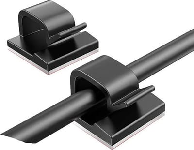 Actie4you® - Kabel clips - Kabel houder - Zelfklevend - Kabelbinder - Zwart - 10 STUKS