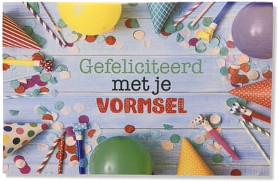 Vormsel Wenskaart - 12x17cm - Gevouwen kaart inclusief envelop - Heilig Vormselkaart