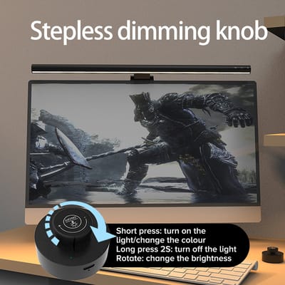 CozyVent-Monitor dimbare LED lamp - Monitor bar-Dimbare LED Lamp met USB - Ook Voor Curved Monitor - Klemlamp Inc Draadloze Afstandsbediening - Instelbare kleur