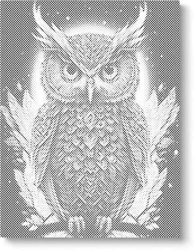 Uil Op Tak | Dot painting | 40x50cm | Dot painting | Oh My Dotz | Dots stippen | Diamond painting & Schilderen op nummer alternatief | Happy hobby