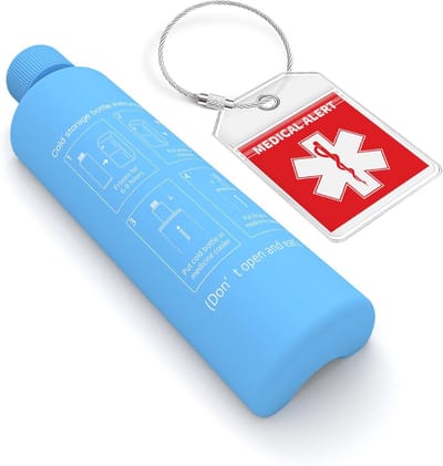 Biogel Ice Pack met QR Medische Tag voor Insuline Cooler Reisverpakkingen