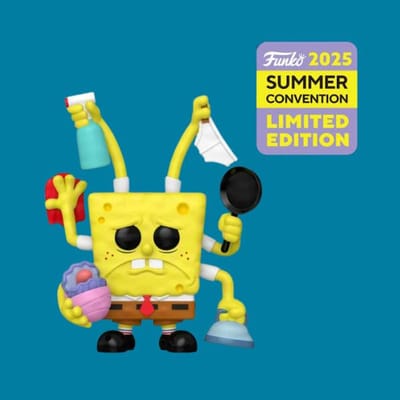 Funko Pop! Spongebob Squarepants - Spongebob Cleaning (6-inch) #2001 (2025 Summer Convention Exclusive)