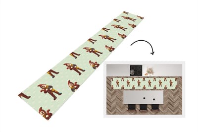 Keukenloper - Loper keuken - Kabouter - Patronen - Tuin - 300x50 cm - Keukenloper vinyl