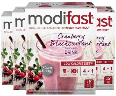 Modifast Weight Control Milkshake Cranberry - 4 x 8 x 55 gr - Voordeelverpakking
