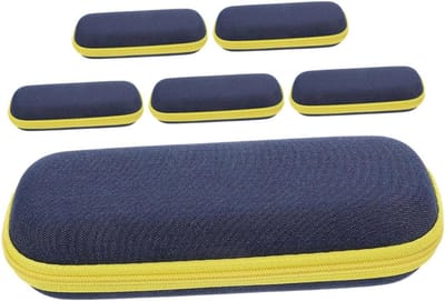 Brillenhoesjes Set - Zonnebril Opbergdoos - Veilig Vervoeren - Schokbestendige Constructie - 6 Stuks - Blauw