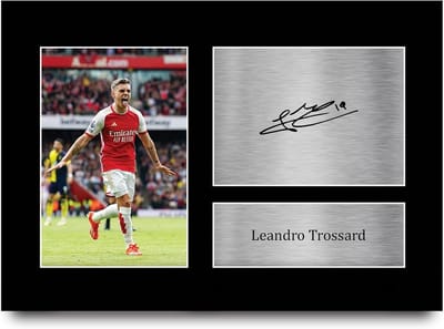 Gedrukte Gesigneerde Foto A4 van Leandro Trossard - Cadeau voor Voetbalfans