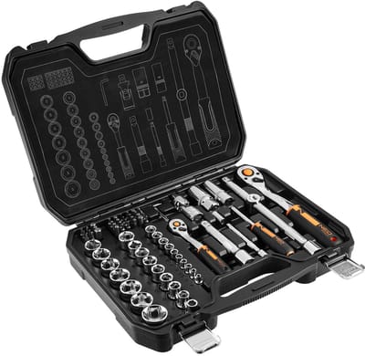NEO - Dopsleutelset - 1/2" en 1/4" - 73-delig - CrV