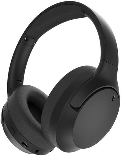 Gembird Bluetooth Stereo Koptelefoon met Actieve Ruisonderdrukking, Comfortabele Oorkussens, Lange Batterijduur, en Naadloze Overgang tussen Gesprekken en Muziek, Zwart
