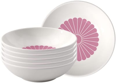 Dessertschalen Fleur Couleur ø 13,2 cm Set van 6