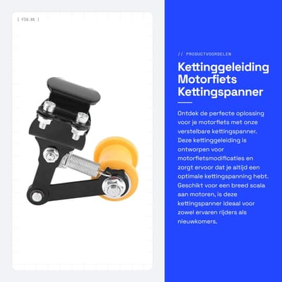 Dailygoods- Kettingspanner Verstelbaar 3,3 cm - Kettingspanners Fiets - Kettingspanner Gazelle - Motorfiets Accessoires - Automatische Kettingspanner - Kettinggeleiding