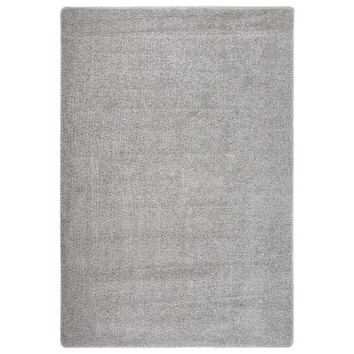 vidaXL - Vloerkleed - shaggy - anti-slip - 120x170 - cm - lichtgrijs