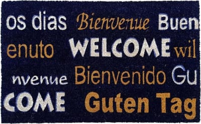 IVOL Kokosmat Welcome - Bienvenue - Bienvenido - Guten Tag - Deurmat 50x80 cm
