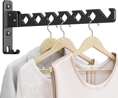 Daity 1 Pack - Wandkledingrek - opvouwbaar wandkledingrek - washaak voor de badkamer - wandkledingrek voor binnen - geschikt voor kleine ruimtes.