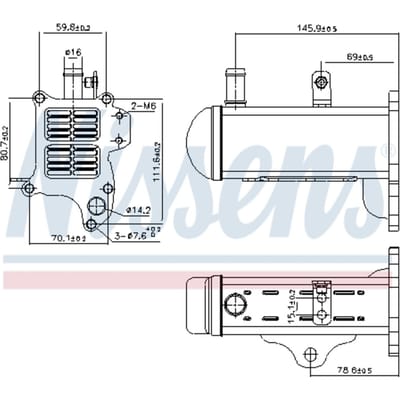 Radiator, uitlaatgasrecirculatie NISSENS 989425