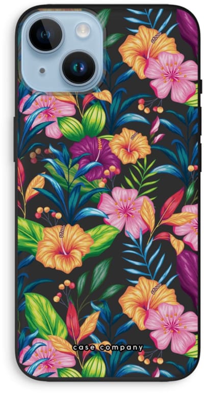 Case Company® - Hoesje geschikt voor iPhone 14 hoesje - Tropisch 2 - Biologisch Afbreekbaar Telefoonhoesje - Bescherming alle Kanten en Schermrand