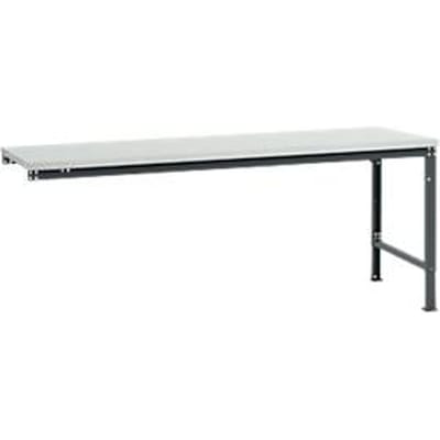 Manuflex aanbouwtafel UNIVERSAL Speciaal, tafelblad kunststof, 2000 x 1000, antraciet