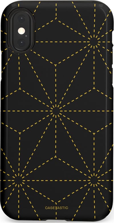 Casetastic Hoesje Geschikt voor Apple iPhone X/Xs - Stijlvolle Beschermende Duo-layer Case - Vouwlijn