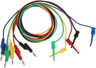 Meetsnoer Set - Testkabels Multimeter - Elektrische Metingen - 5 Stuks Variatie - 1 Meter Lengte - Diverse Kleuren