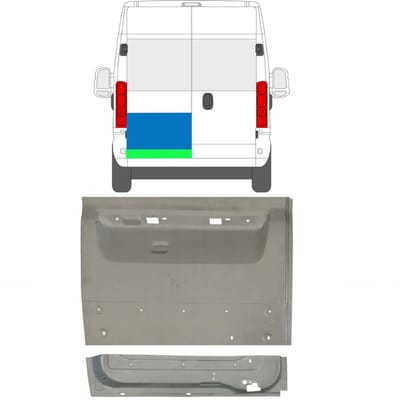 Reparatie plaatwerk achterste deuren voor Opel Movano 2021-2026 / Links