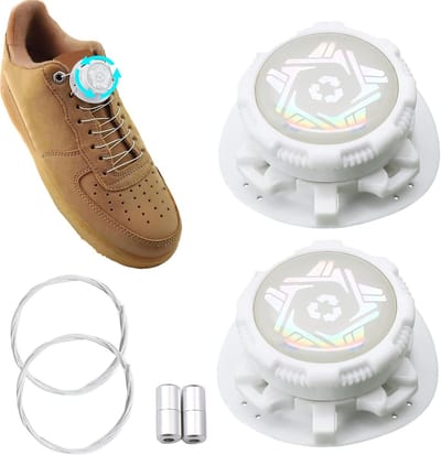 Snel losmaakbare veters voor sneakers en sportschoenen, 2-pack automatische twistlock veters, ideaal voor sport en dagelijks gebruik (Wit)