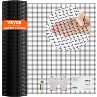 VEVOR 910 x 15240 mm gegalvaniseerd draadhekwerk, 19 gauge kettingschakelhekwerk op rol, vinyl gecoat metaaldraadgaas voor kippenhokken, konijnen- en slangenhekken, pluimveeomheiningen