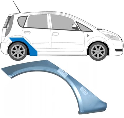 Reparatiepaneel achterspatbord voor Mitsubishi Colt 2004-2012 / Rechts