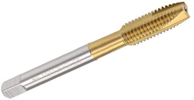 Dailygoods- Draadkraan HSS-titanium gecoat - Spiraalvormige punt - 3 fluiten - Handkraan - Voor zacht staal/aluminium - Slijtvast en duurzaam - Tap