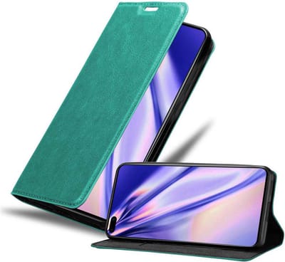 Cadorabo Hoesje geschikt voor Huawei P40 in BENZINE TURKOOIS - Beschermhoes met magnetische sluiting, standfunctie en kaartvakje Book Case Cover Etui