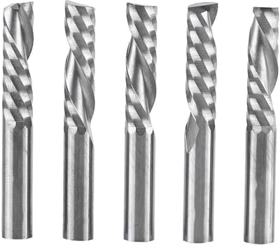 5 Stuks 6mm Shank Tungsten Carbide Freesbitset voor CNC Bewerking - Spiraal Snijgereedschap, Precisie End Mills en Frees Cutter voor Hout en Metaalbewerking