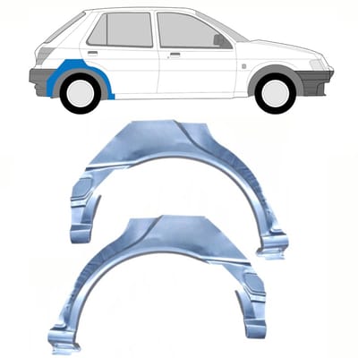 Reparatiepaneel achterspatbord voor Ford Fiesta 1989-1995 / Links + Rechts / Set