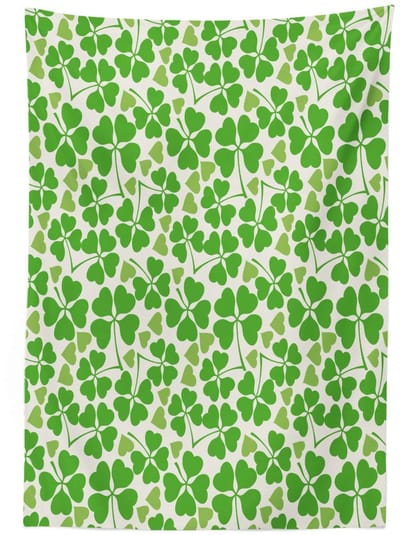 ABAKUHAUS tafelkleed – 140 x 200 cm – satijnmix, wasbaar, lindengroen/wit