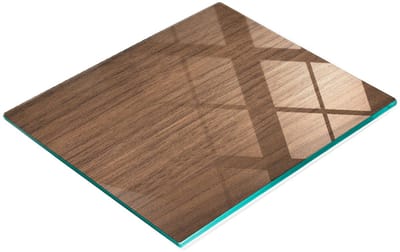 Multifunctionele decoratieve snijplank voor de keuken, gemaakt van gehard glas en hout, 60x52 cm