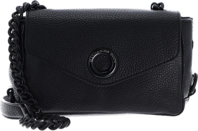MANDARINA DUCK Leren Avondtas Schoudertas Mellow Neon Crossover Bag Nero Zwart