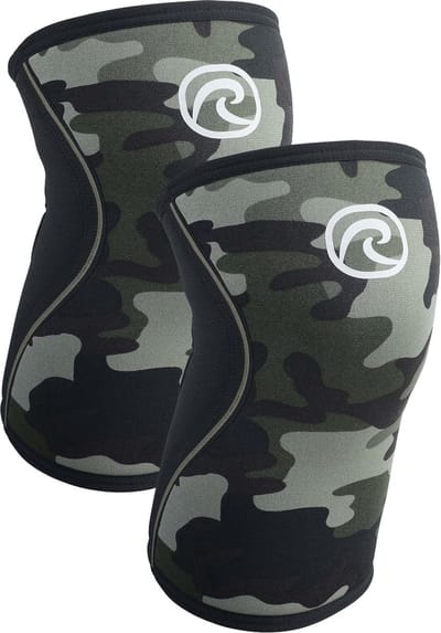 Rehband RX Knee Sleeves - Powerlifting - Crossfit - Fitness - 1 Paar - 5MM Camo - Maat: M